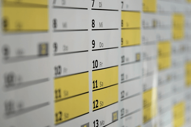 regulamin pracy zdalnej, kalendarz